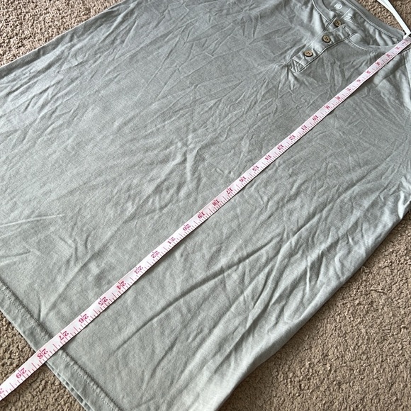 TenTree Men’s Classic Tree Blend Henley Long Sleeve Shirt Grey Heather - Picture 5 of 8